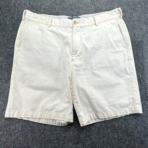 Peter Millar Chino Shorts Mens 38 Cream Beige 8" Inseam Pima Cotton Casual Golf